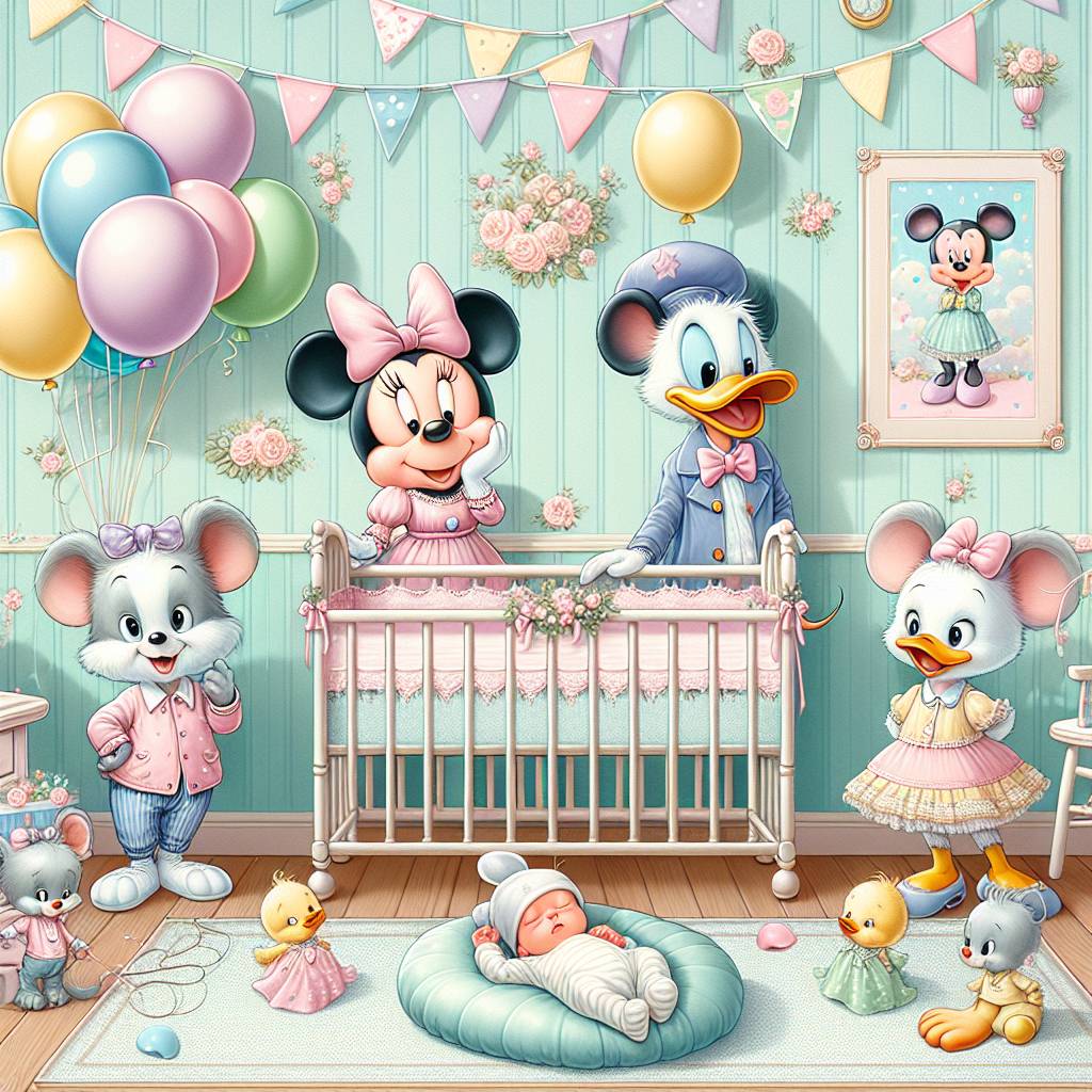 1) New-baby AI Generated Card - New baby, and Disney (232b1)