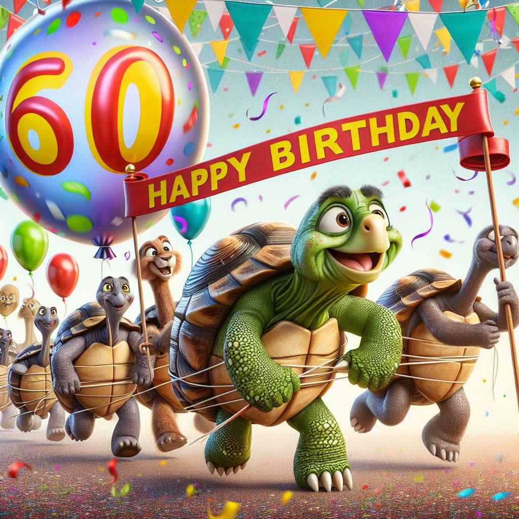 4) Birthday AI Generated Card - funny 60th   (aac96)
