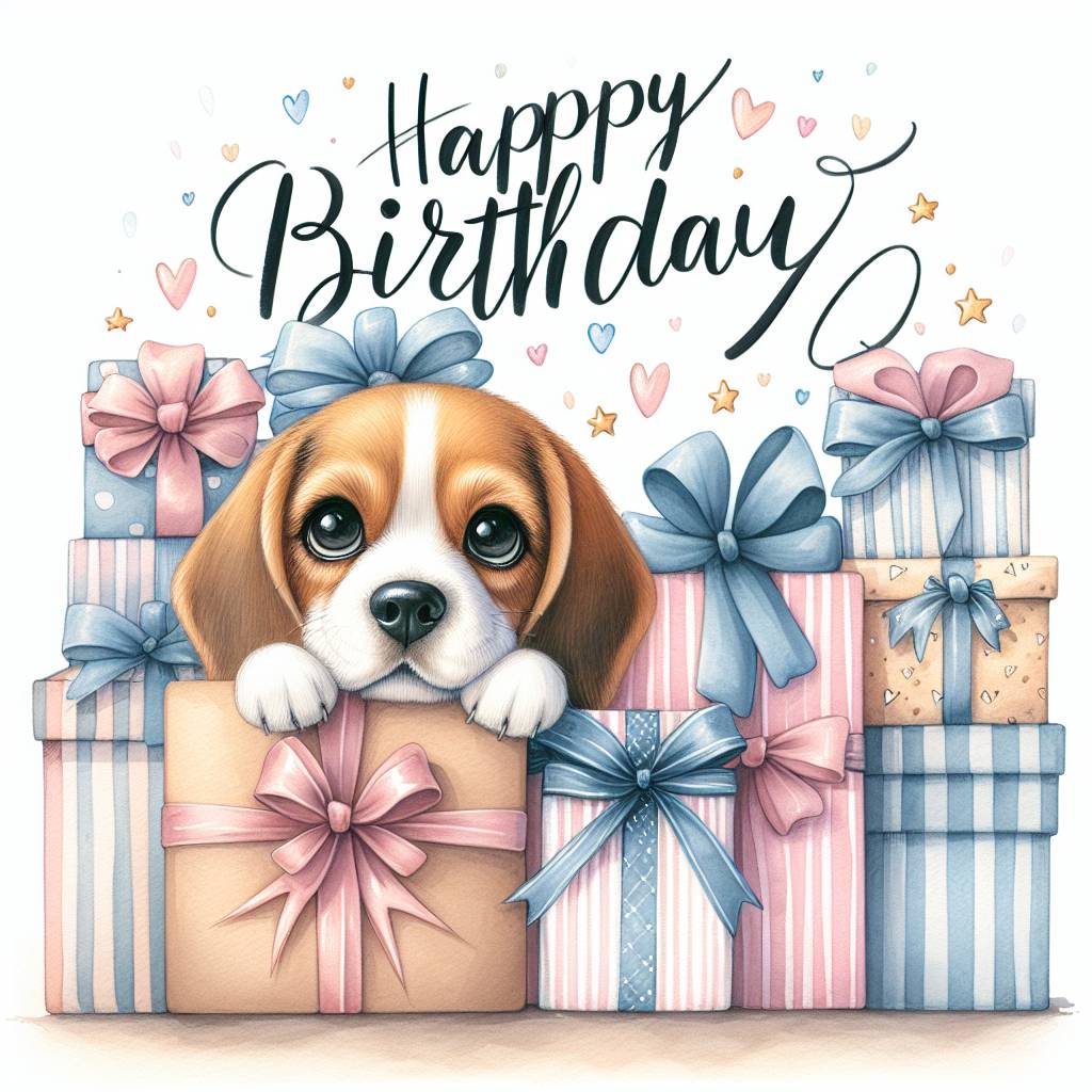 2) Birthday AI Generated Card - Beagle   (fc89f)