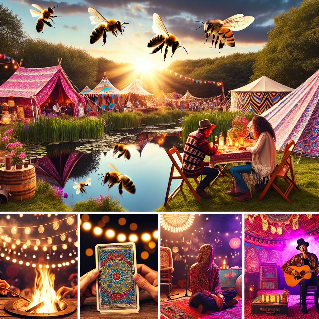 1) Birthday AI Generated Card - Music bees swimming festivals camping tarot (aa2d0)