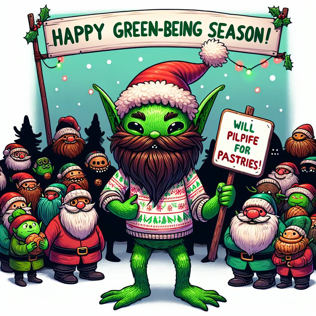 4) Christmas AI Generated Card - Grinch (7d0a5)