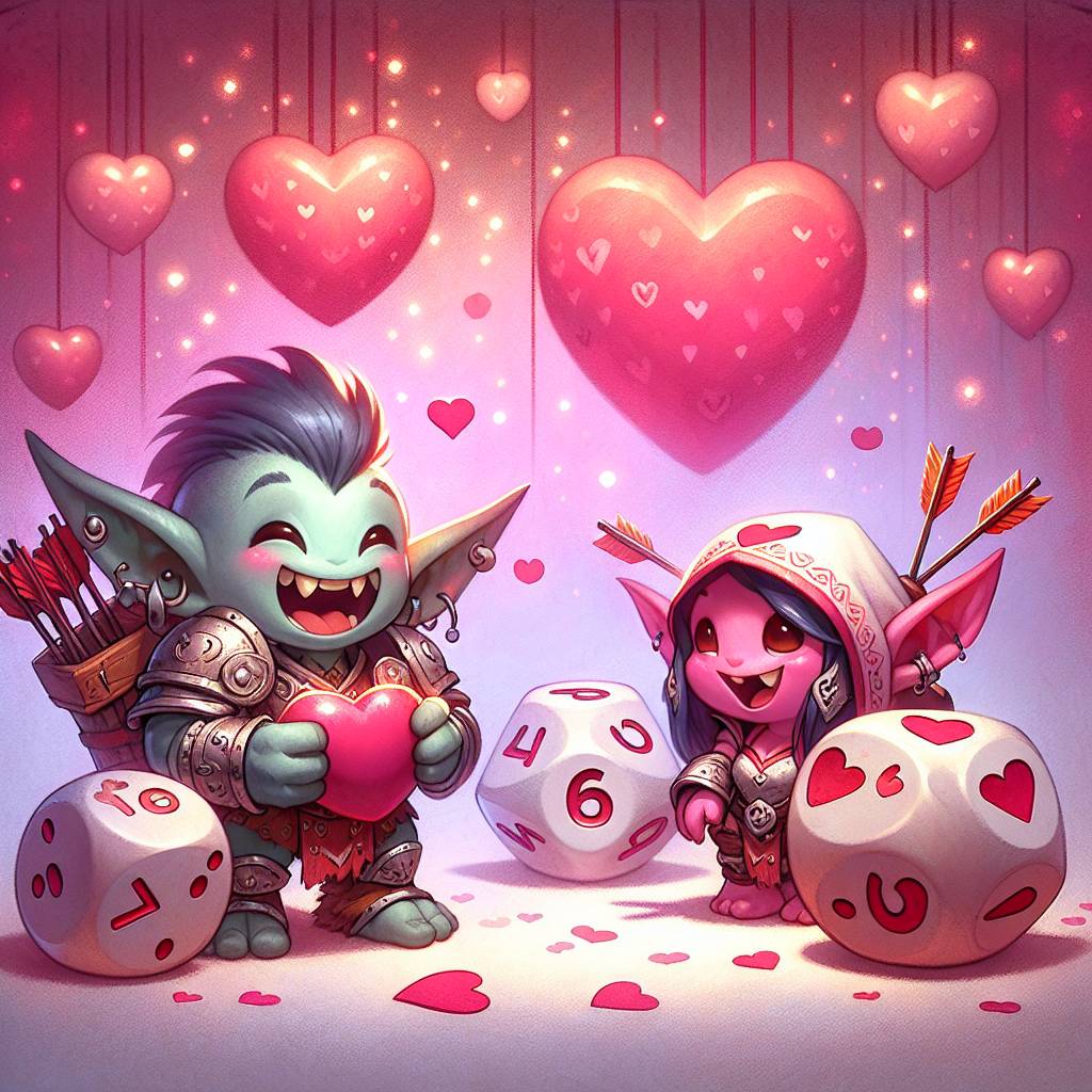 1) Valentines-day AI Generated Card - Warhammer critical hit 6 dice (d21e9)