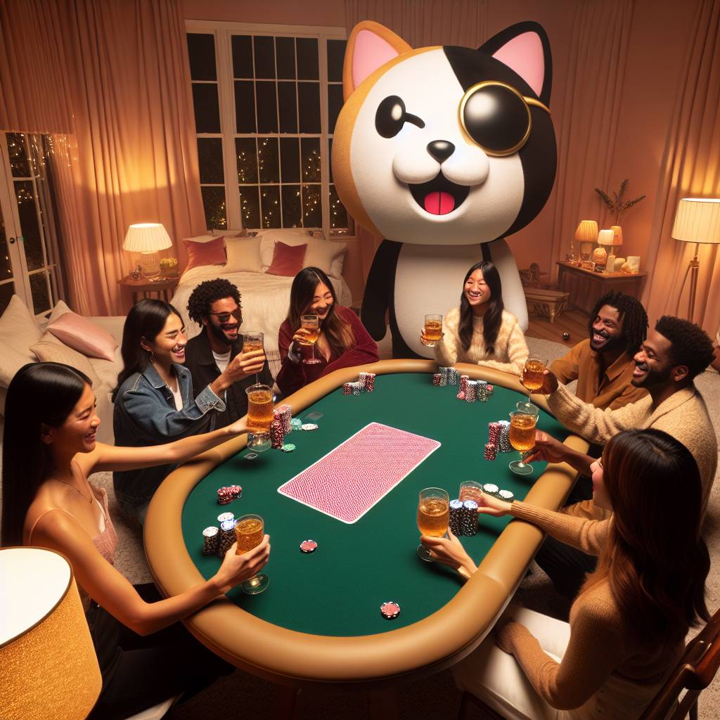 2) Birthday AI Generated Card - One eyed cat, Poker, Cider, and Bed (cc0b4)
