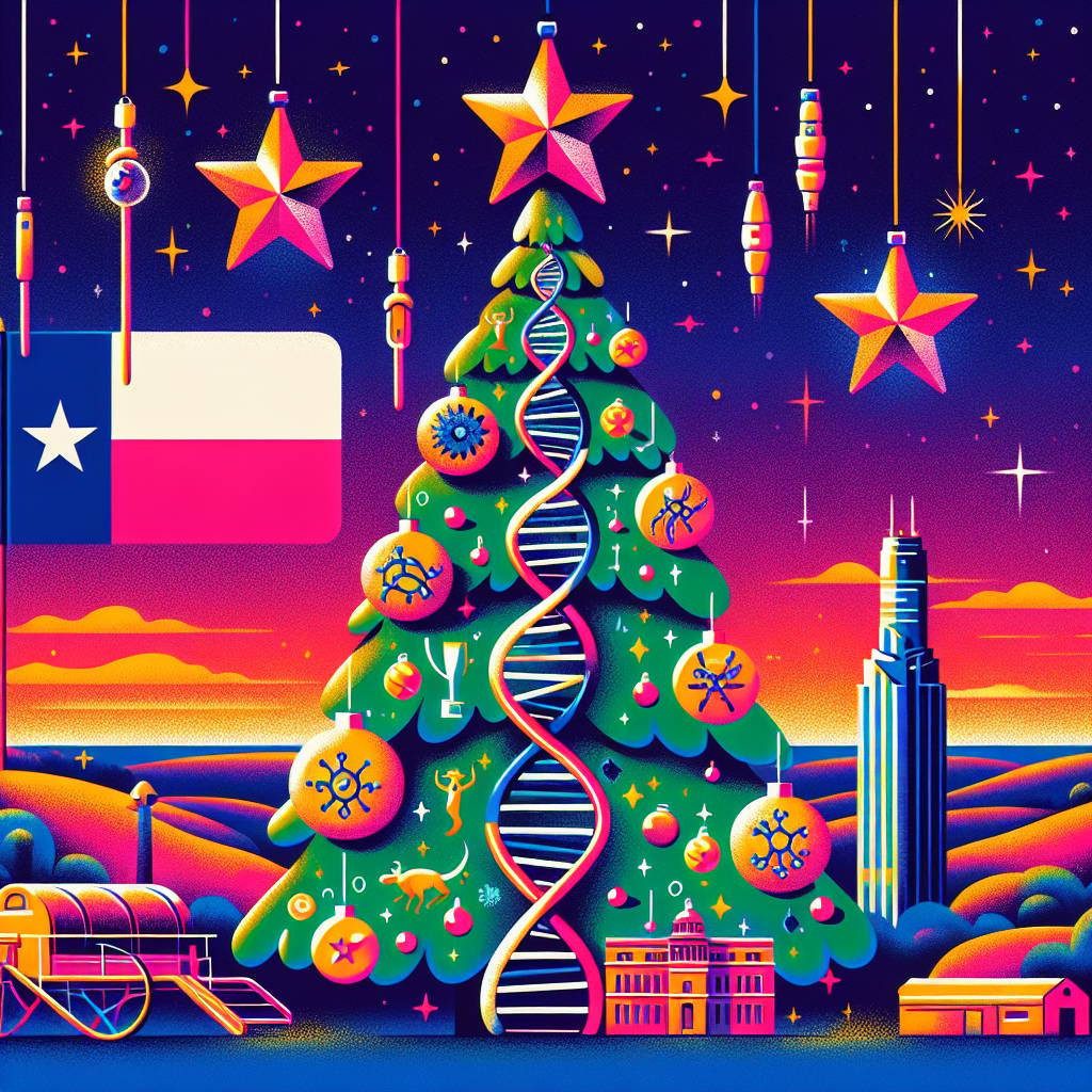 7) Christmas AI Generated Card - Dna, Biotech, and Texas
