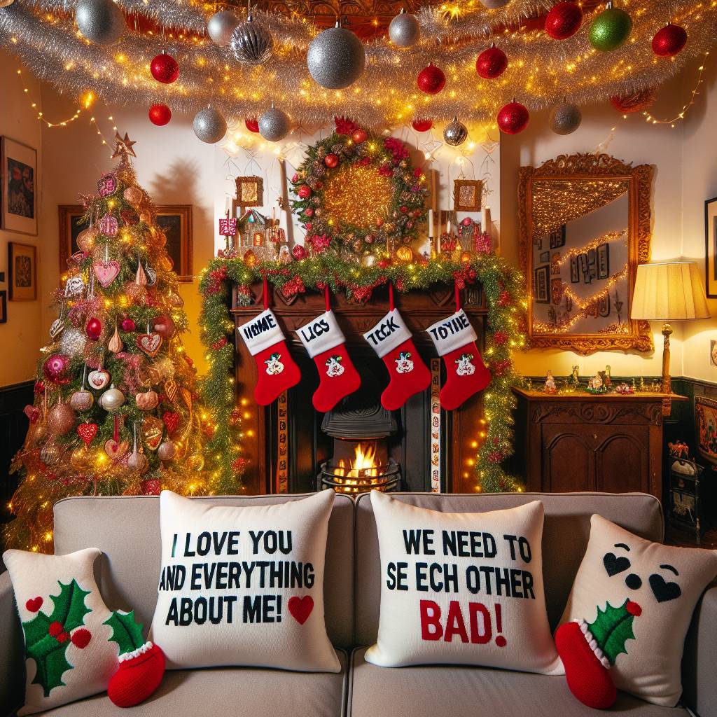 2) Christmas AI Generated Card - I love you and everything about you! We need to see each other Bad! , Home, Together , and Merry kissanlickmas  (daaf9)