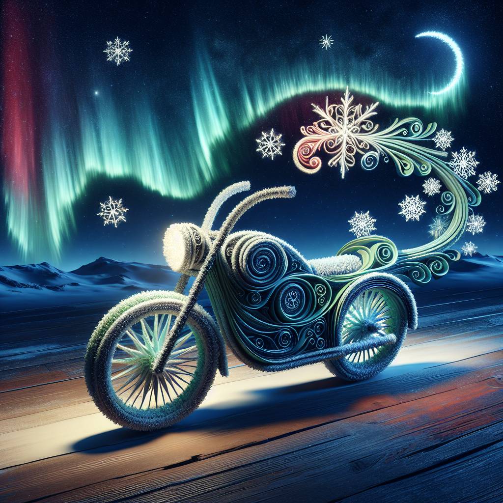 2) Christmas AI Generated Card - Christmas/ motorbike/ travel (25f05)
