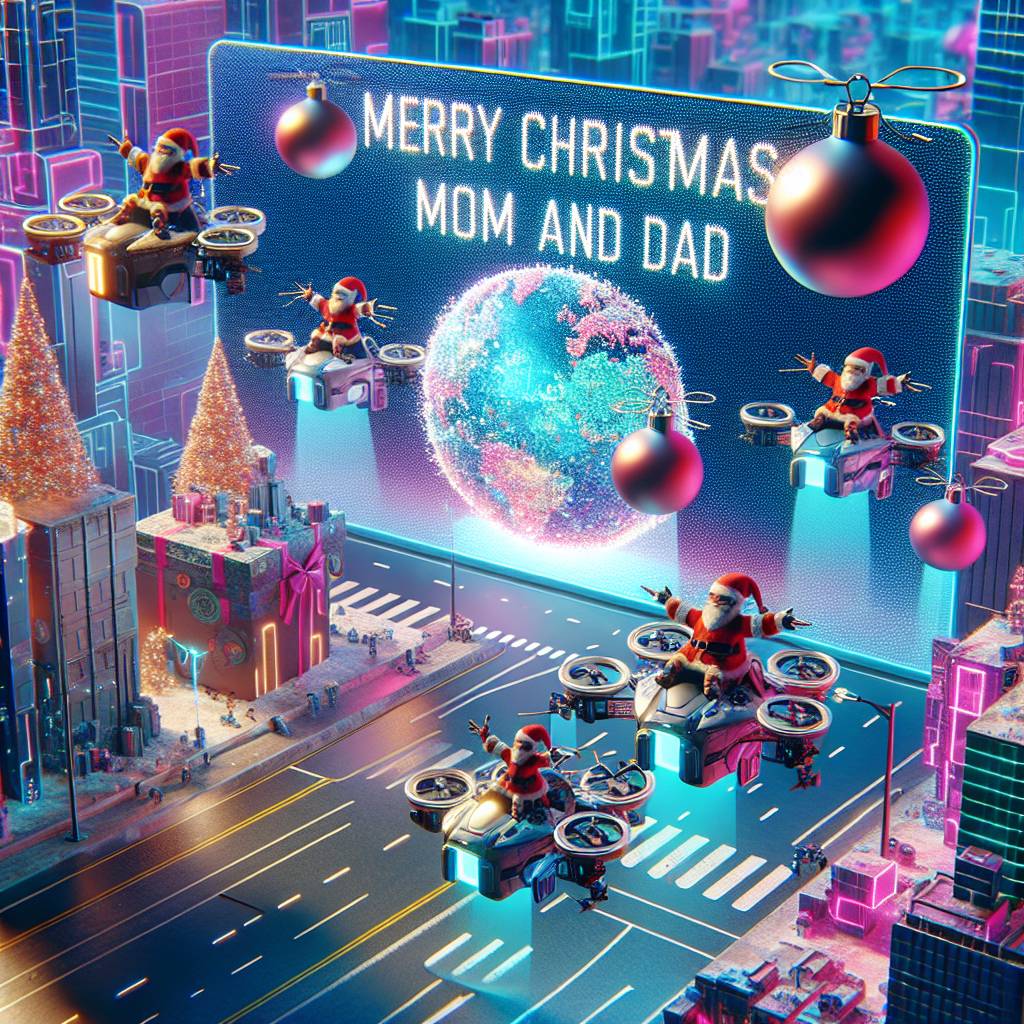 3) Christmas AI Generated Card - Christmas/ motorbike/ travel (45123)