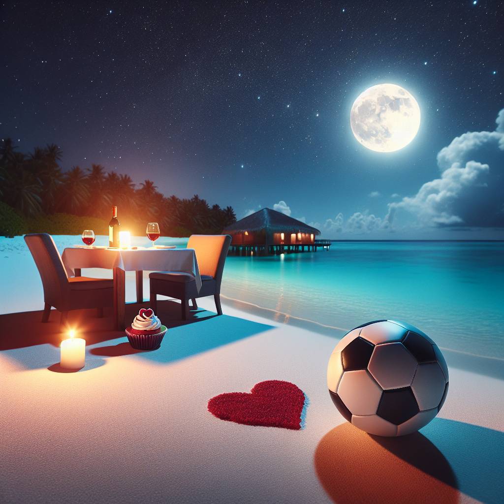 2) Valentines-day AI Generated Card - Wine, Football, and Maldives (3dfac)