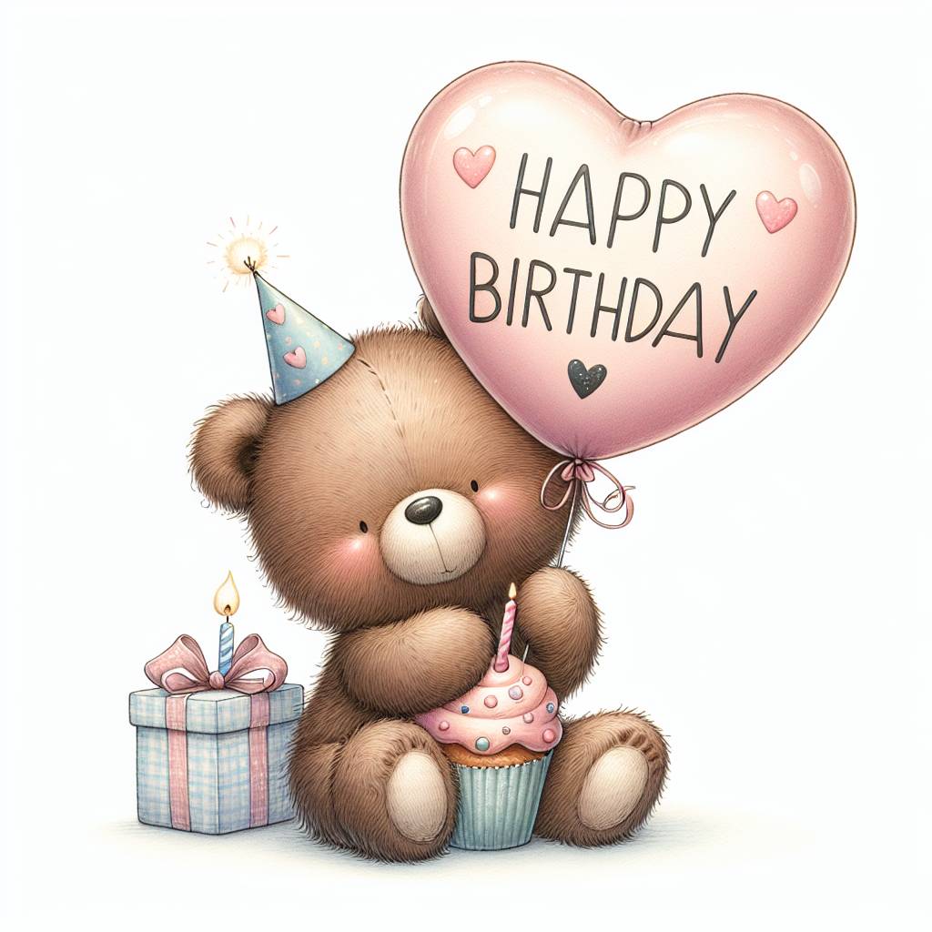 1) Birthday AI Generated Card - cute   for boyfriend (8ce6d)