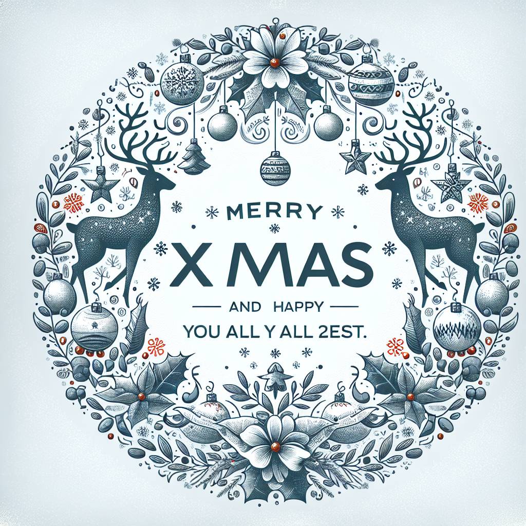 2) Christmas AI Generated Card - white background (8275b)