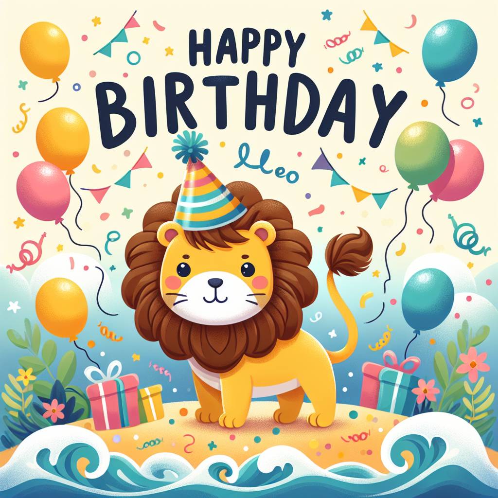 1) Birthday AI Generated Card - Leo Birthday Cards (910cc)