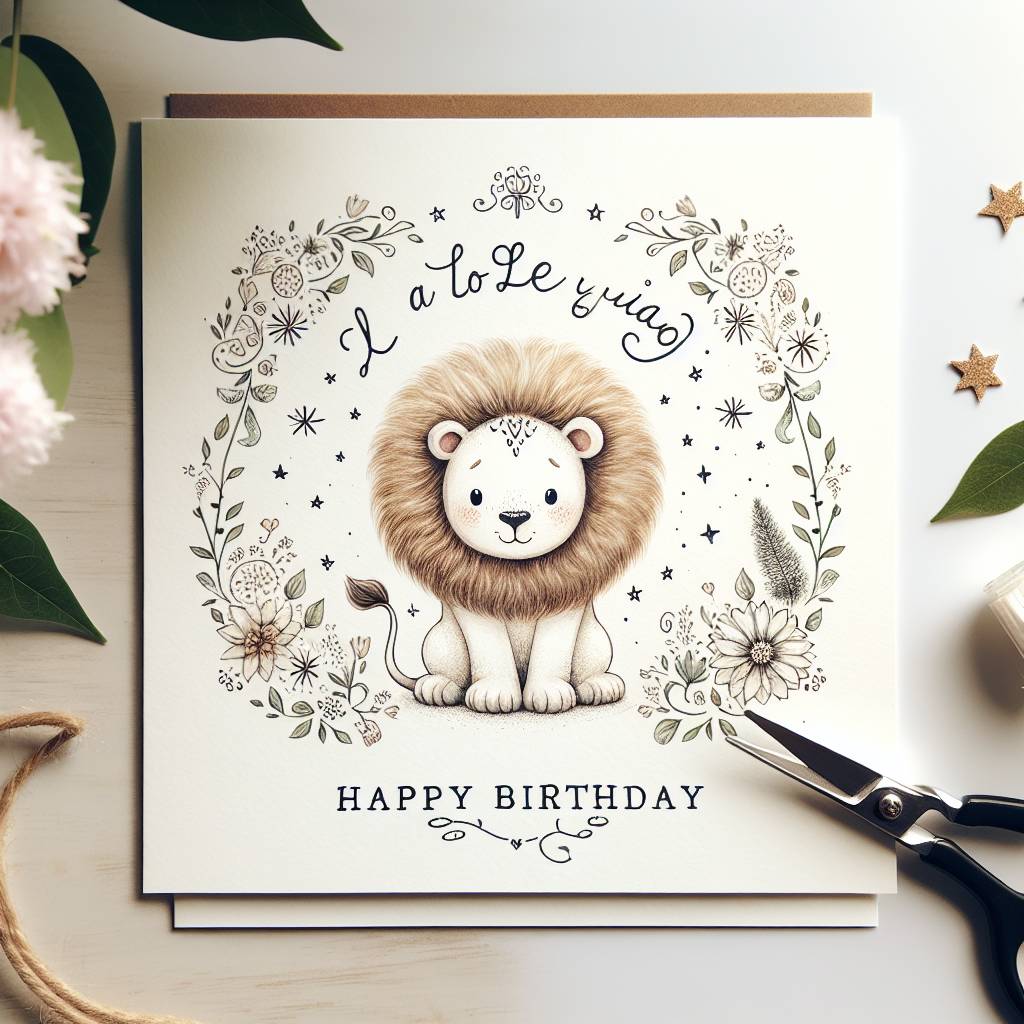 3) Birthday AI Generated Card - Leo Birthday Cards (02242)