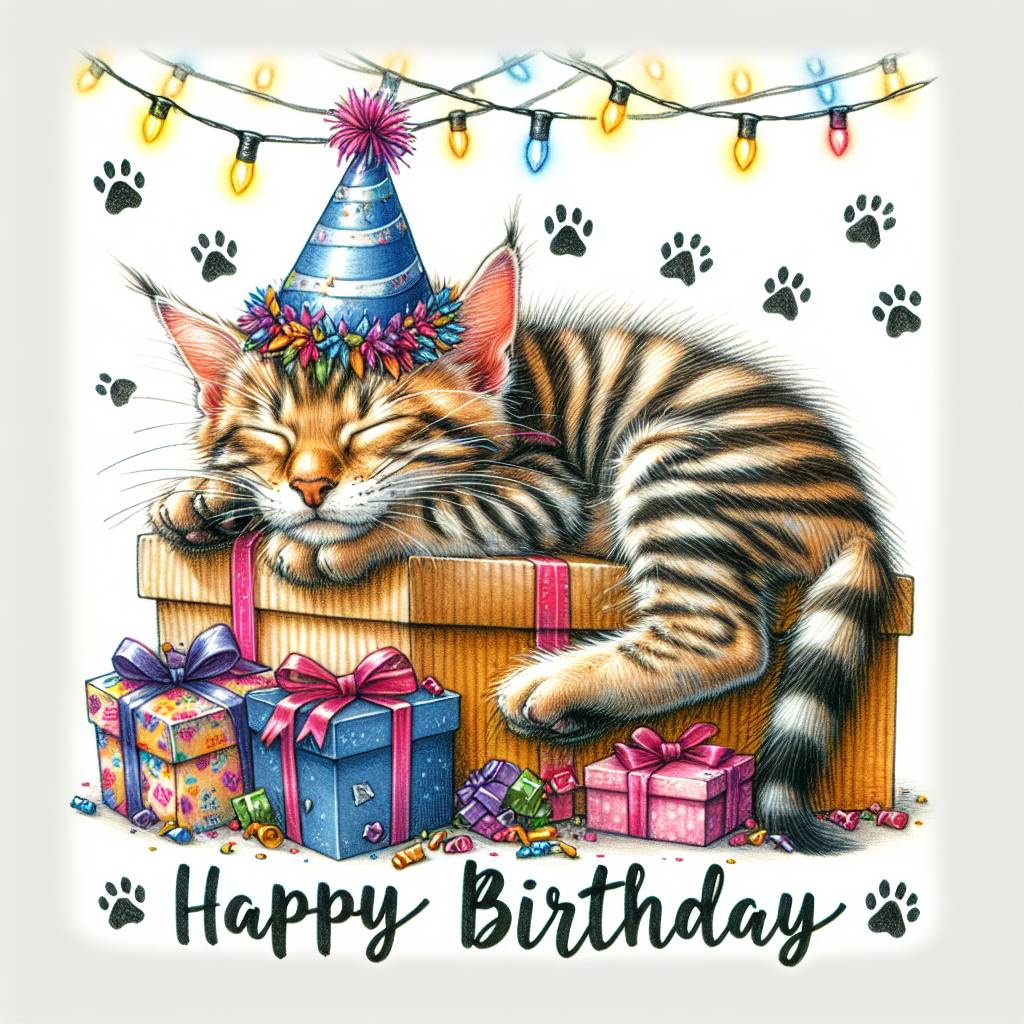 4) Birthday AI Generated Card - Toyger Birthday Cards (24551)