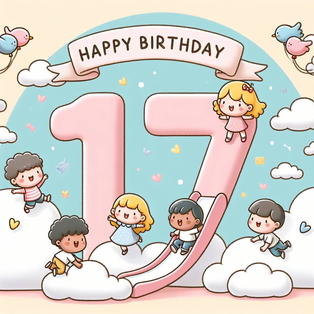 2) Birthday AI Generated Card - 17th kids   (39cd0)