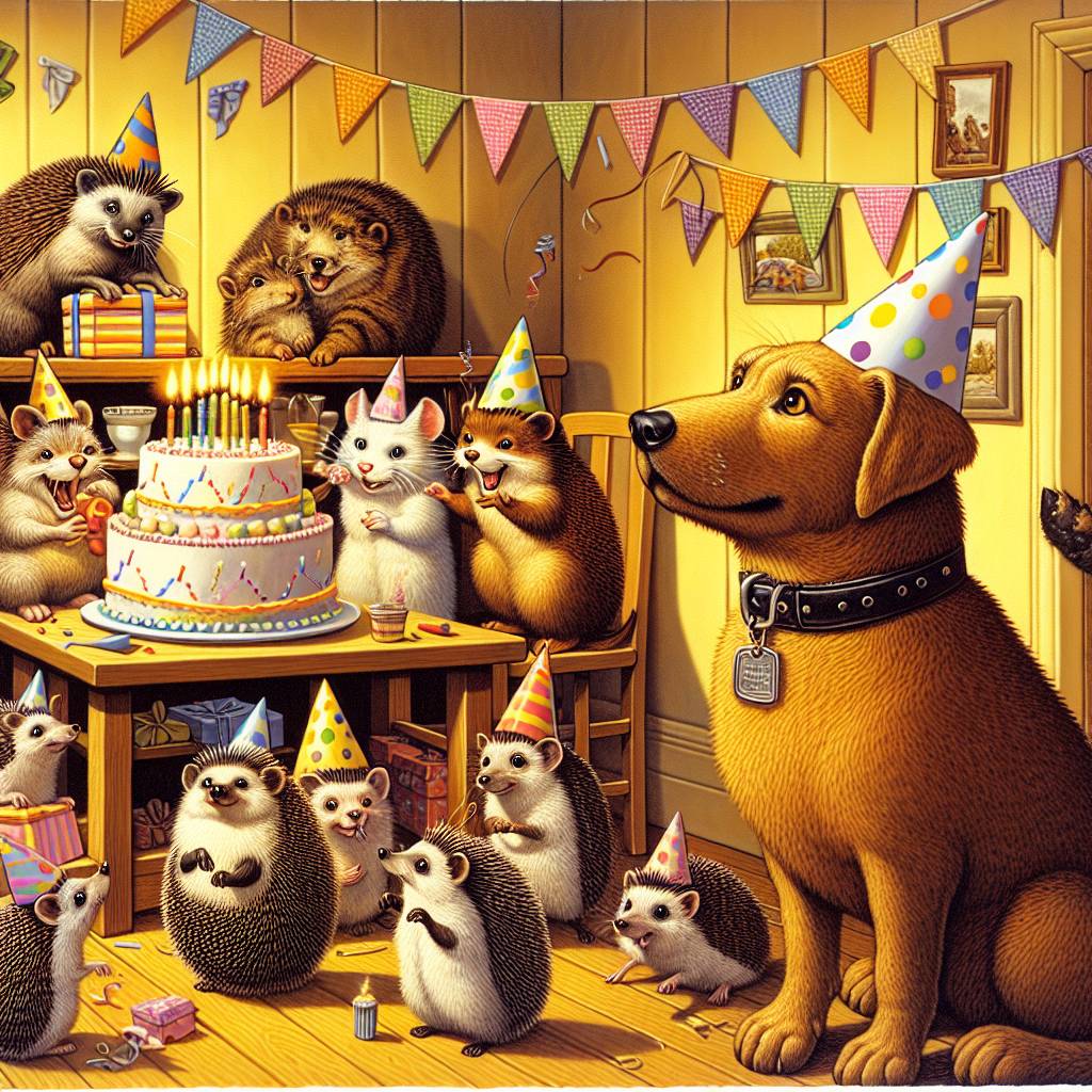 1) Birthday AI Generated Card - Cats, Singing, Scooby doo, Hedgehogs, Tom and Jerry, and Crafting (b6d12)