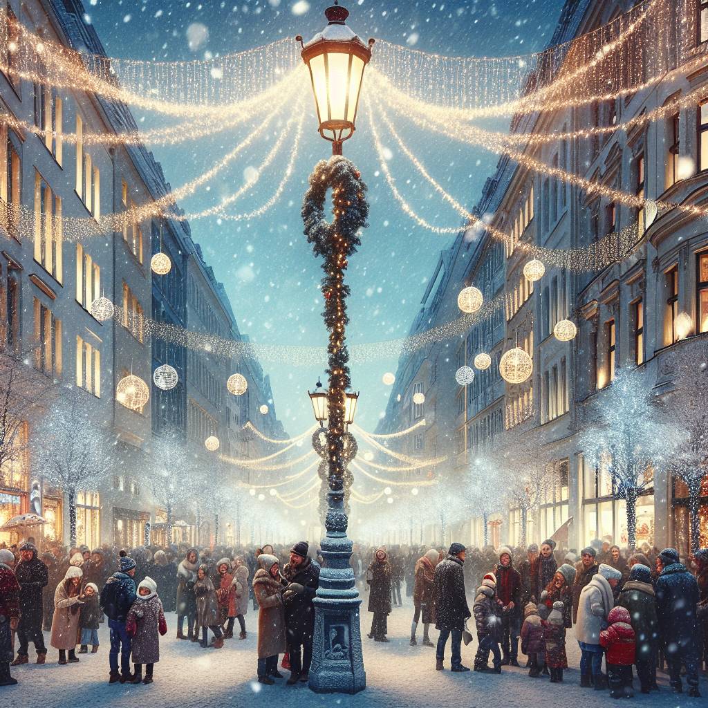 1) Christmas AI Generated Card - Berlin , Lights, Christmas, Lights, Families, and Friends (efa7a)