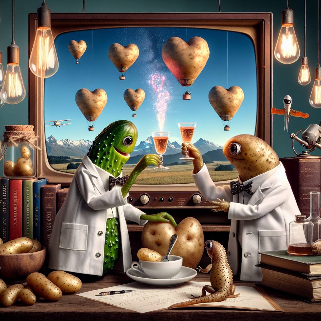 2) Valentines-day AI Generated Card - Gherkins, Tea, Science, Gekos, Potatoes, Tv, and New Zealand (8ddb2)