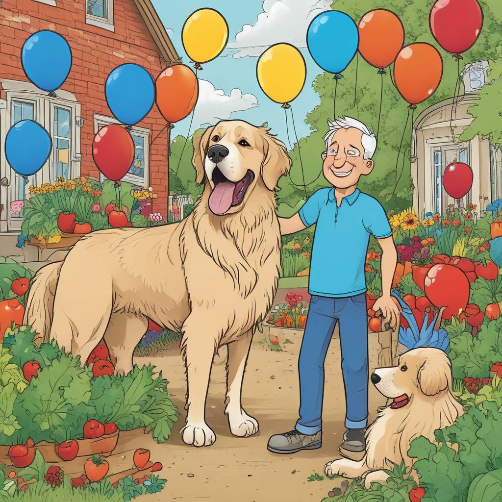 3) Fathers-day AI Generated Card - West ham, Allotment, and Golden retriever (e7d9b)