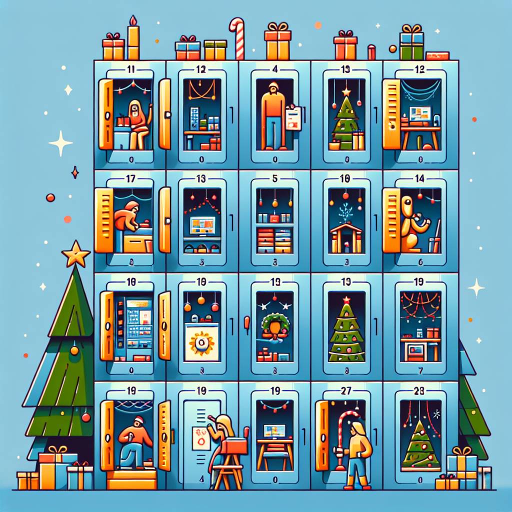 3) Christmas AI Generated Card - Telecoms cabinets. , Telecoms cabinets, and Telecoms cabinets