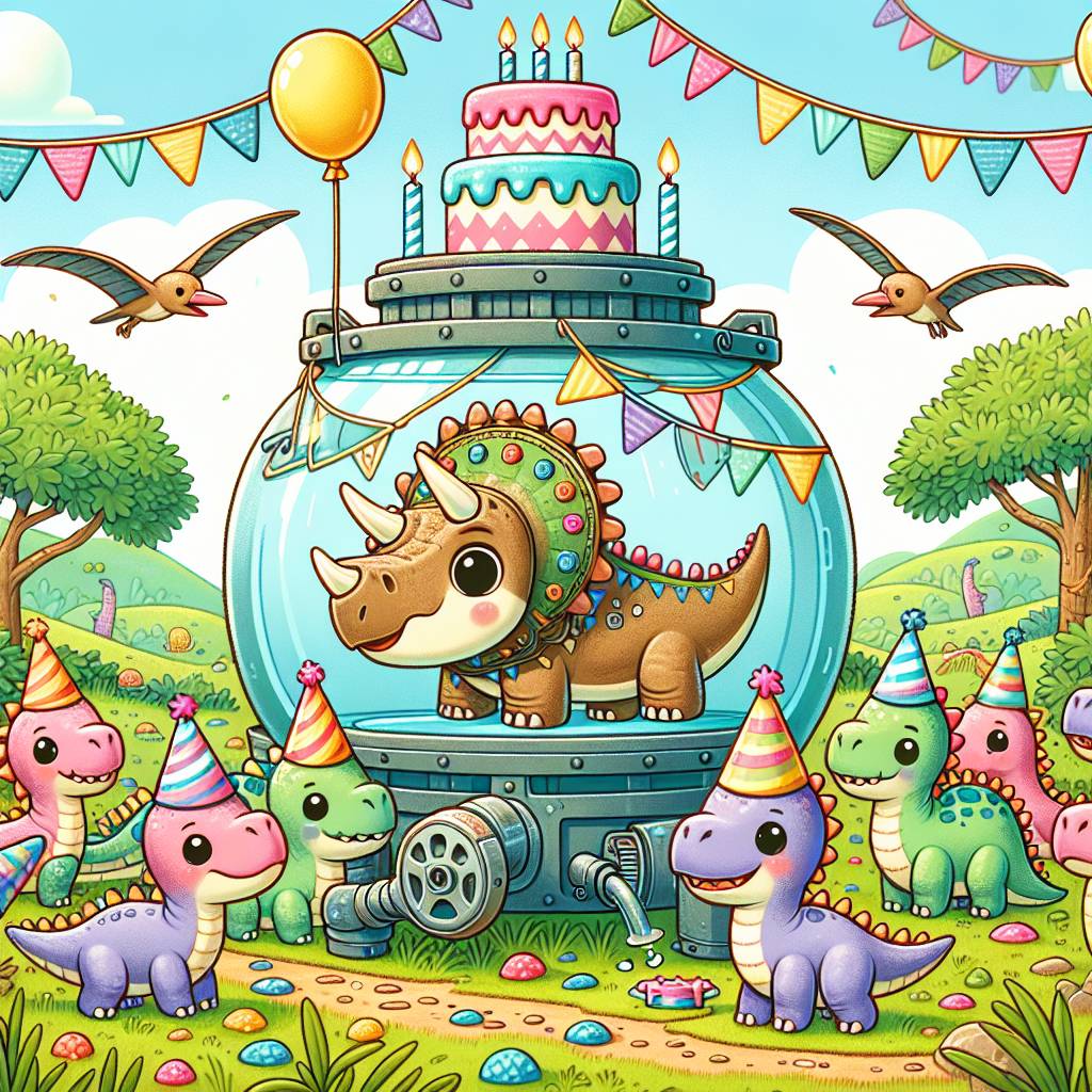 1) Birthday AI Generated Card - Tanks, and Dinosaurs (9e0a3)