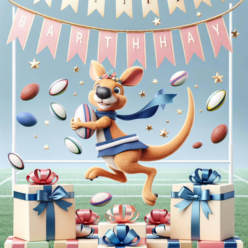 2) Birthday AI Generated Card - Rugby (74827)