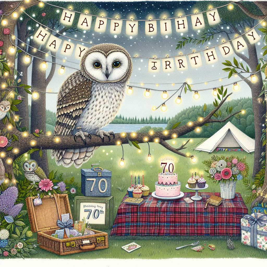 4) Birthday AI Generated Card - 70th   (5f123)