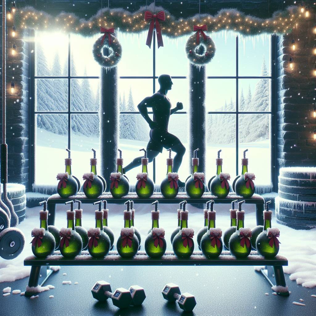 1) Christmas AI Generated Card - Running, Gym, and Alcohol