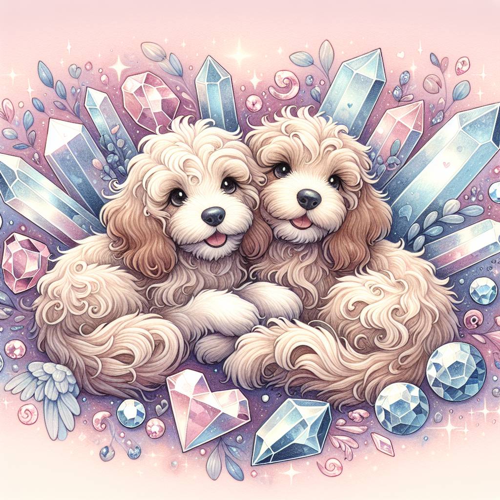 2) Valentines-day AI Generated Card - Cockapoos, Crystals, and Snuggles (9ad8f)