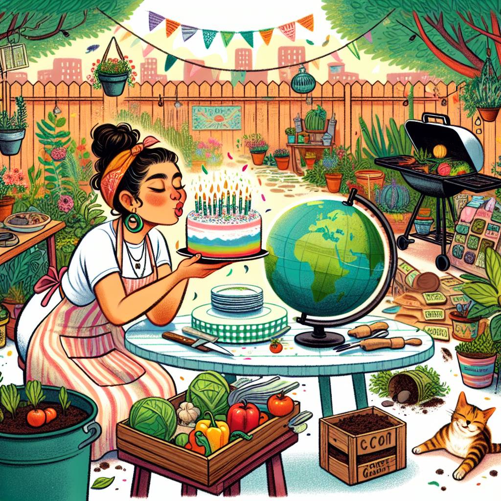 1) Birthday AI Generated Card - Cooking, Mindfulness, Sustainability, Gardening, and Travel (71a44)
