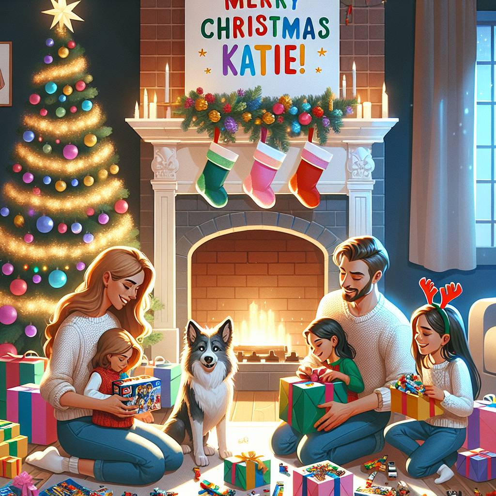 3) Christmas AI Generated Card - Family/winter/lego (76b34)