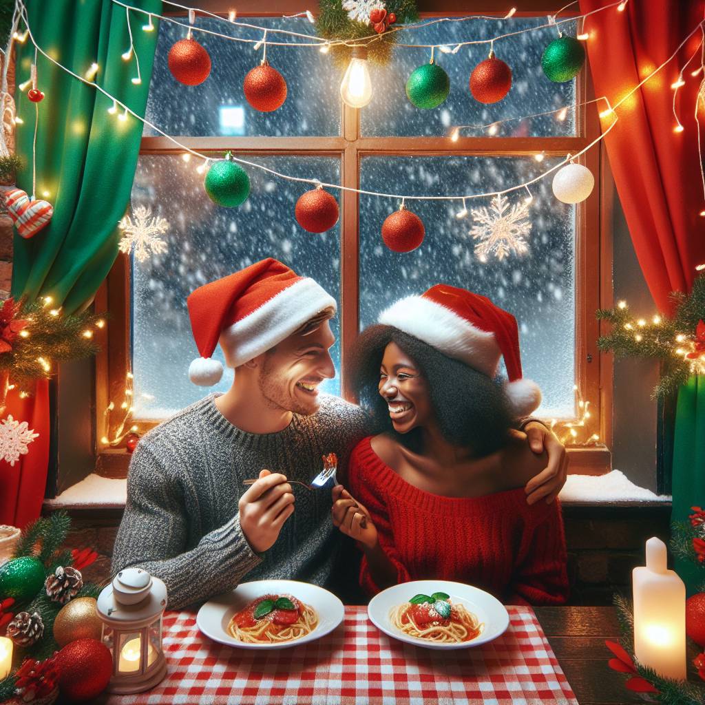 1) Christmas AI Generated Card - Italy, and Vegan food (7041f)