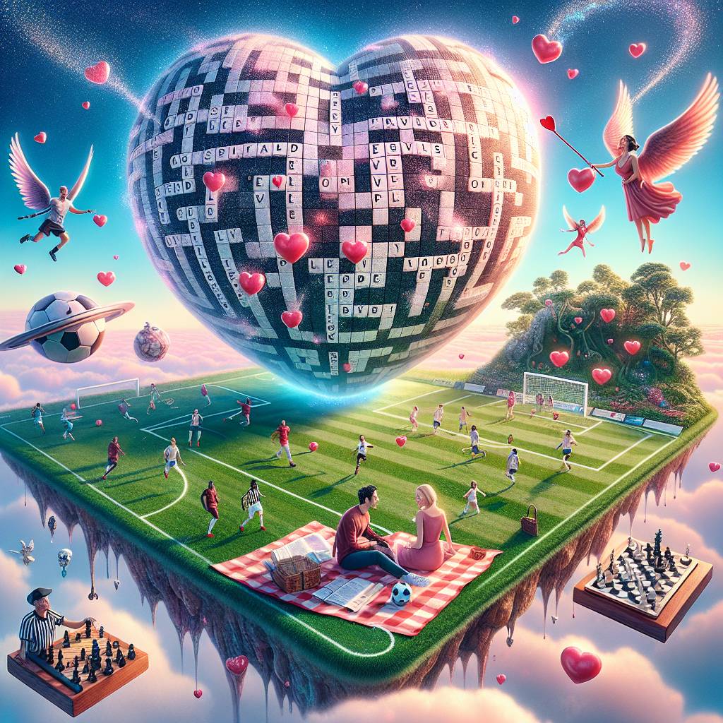 1) Valentines-day AI Generated Card - Chess, Soccer , and Crossword  (a20b4)