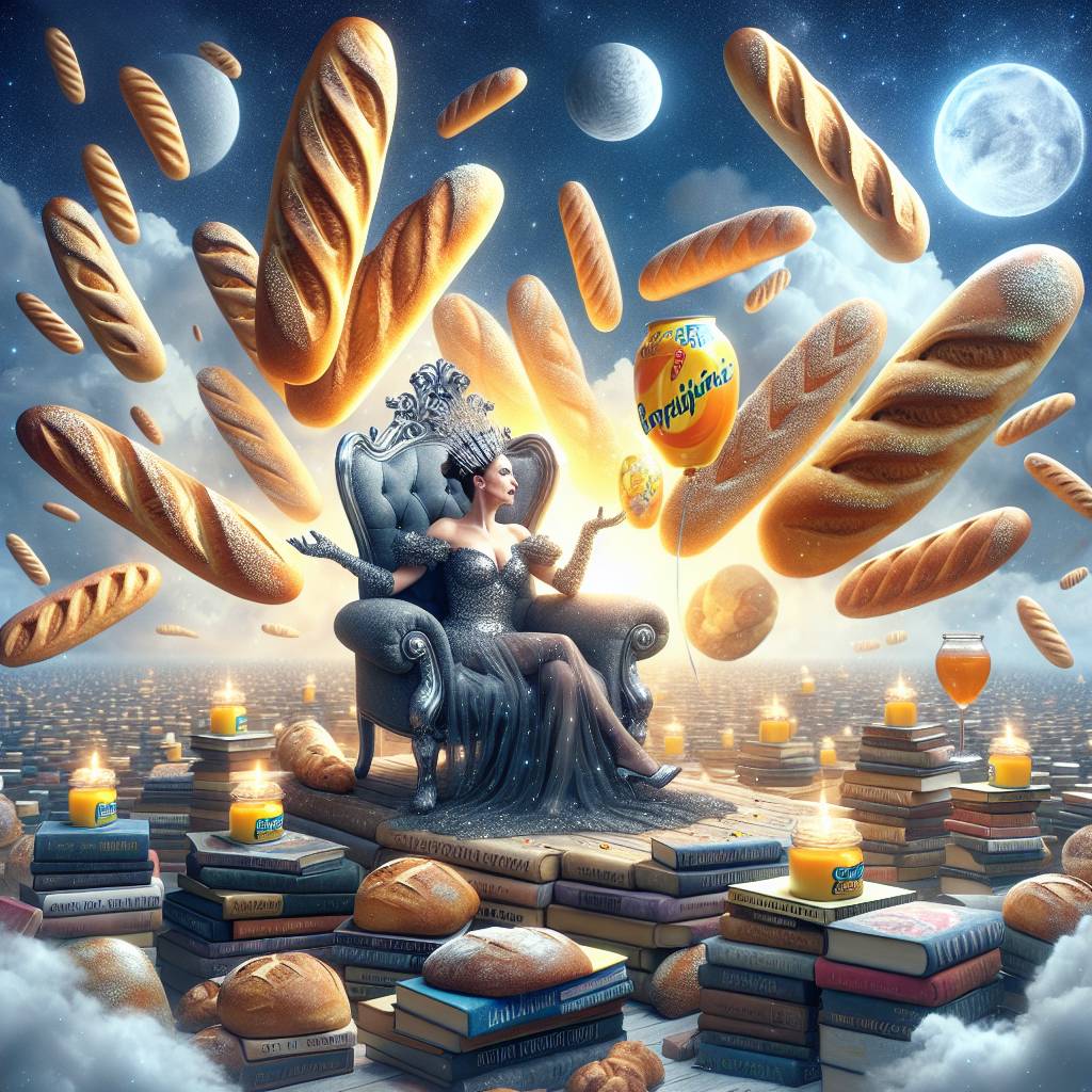 2) Birthday AI Generated Card - Taylor swift surrounded by loaves of bread, cans of IRN BRU and romance novels (6d57f)