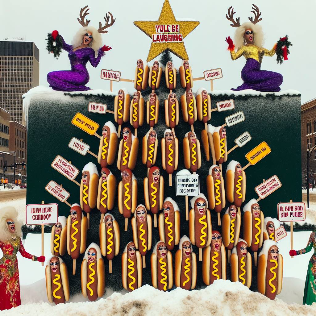 4) Christmas AI Generated Card - Corndogs, Drag queens, and Minnesota (b618d)