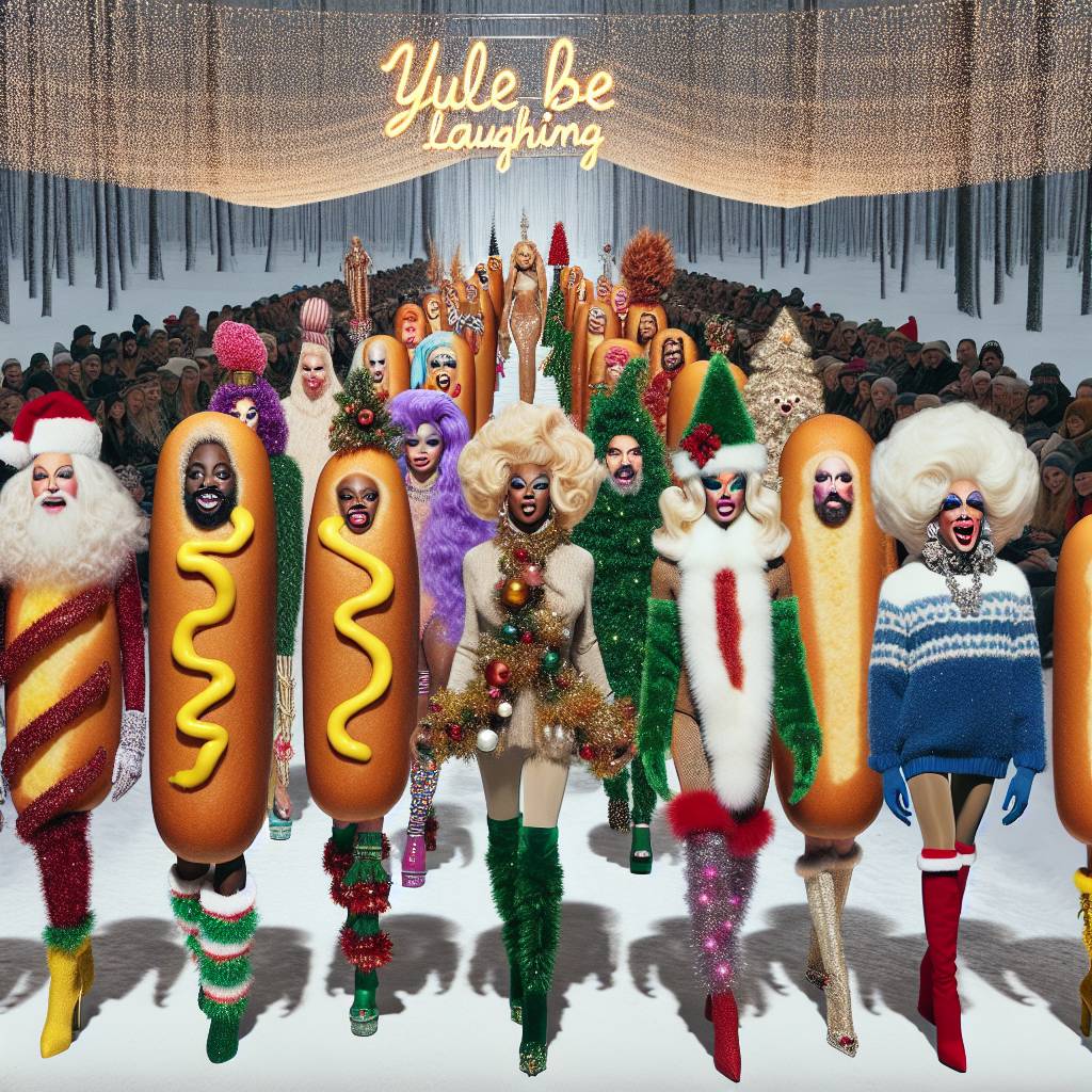1) Christmas AI Generated Card - Corndogs, Drag queens, and Minnesota (c04a4)