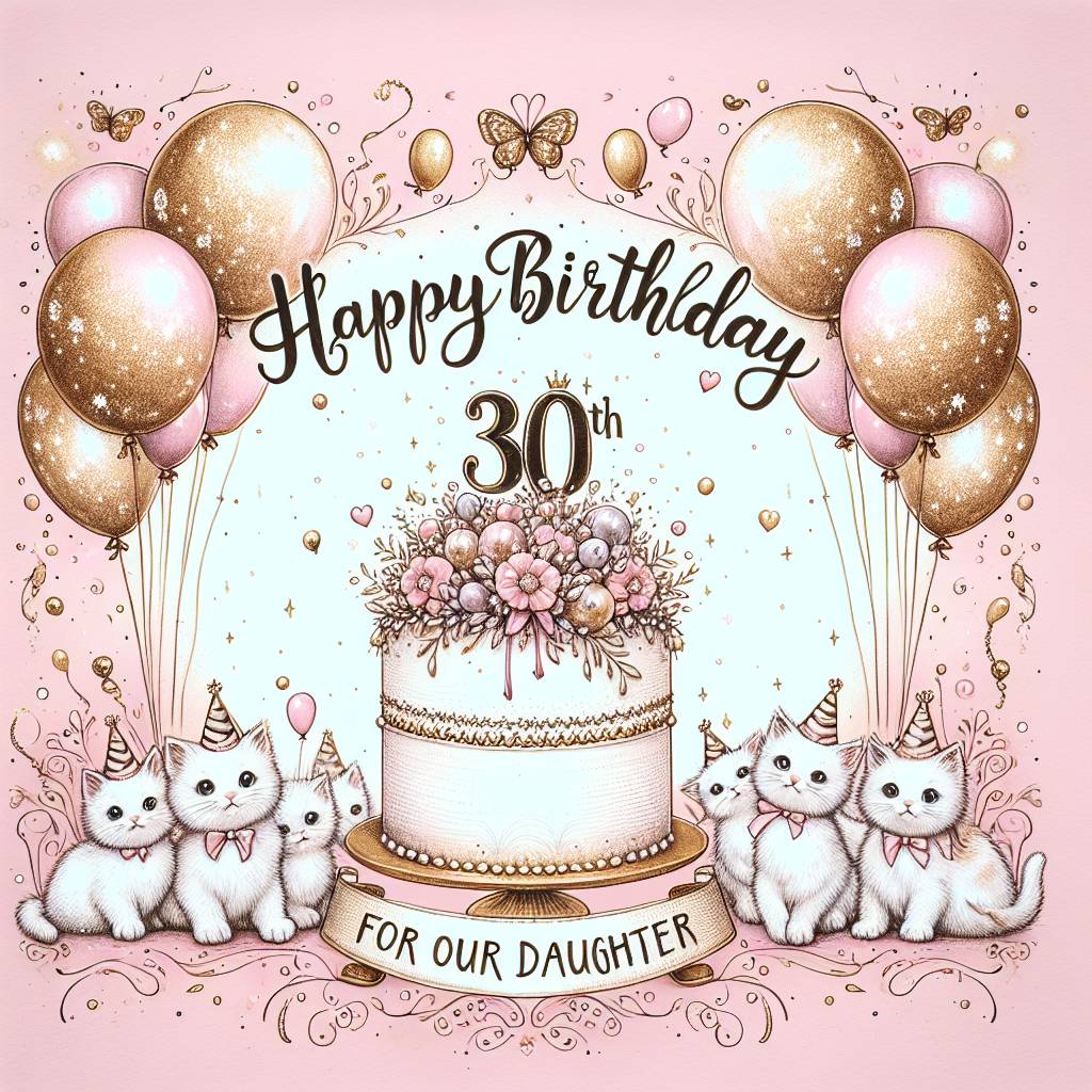 1) Birthday AI Generated Card - 30th   daughter (a3818)