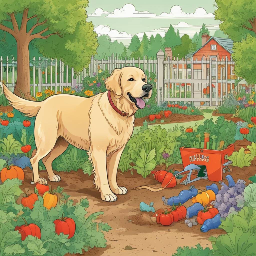 3) Fathers-day AI Generated Card - Football , Allotment, and Golden retriever (cc37a)