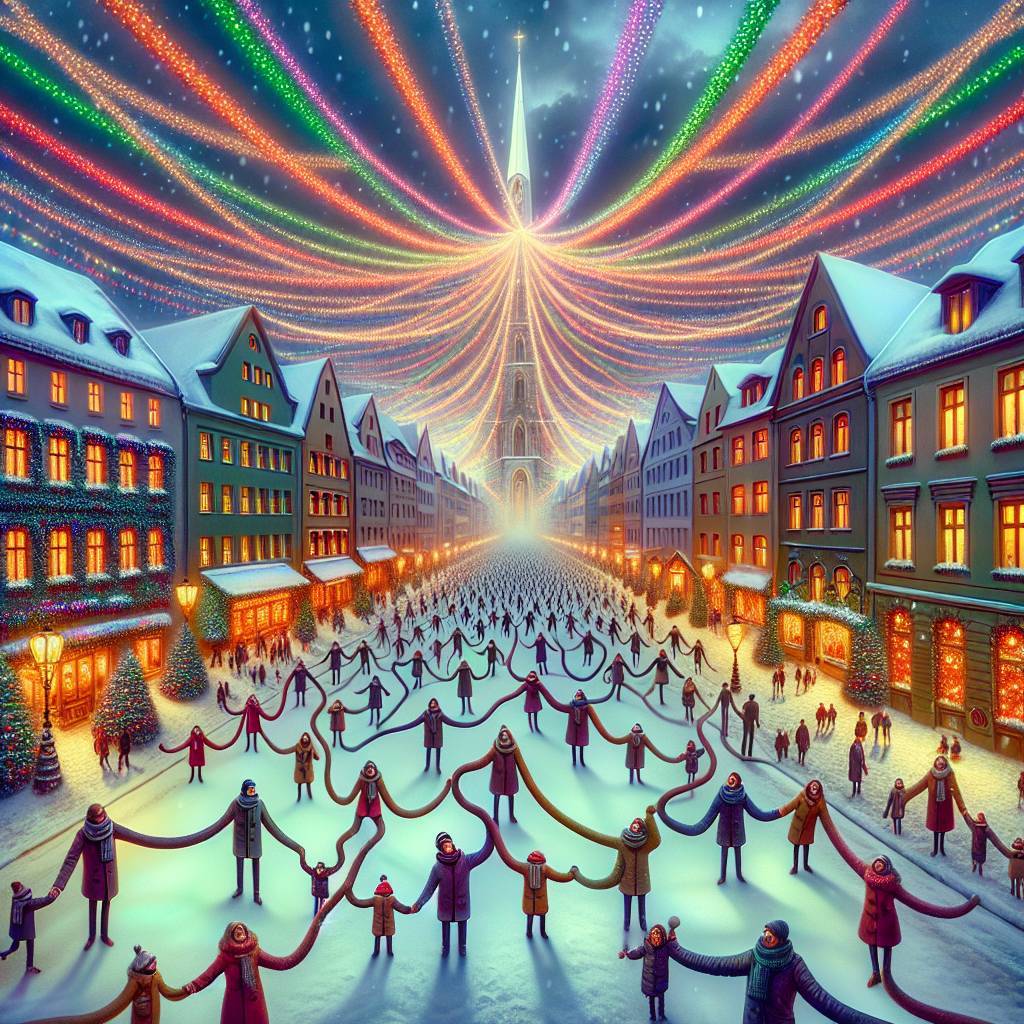 2) Christmas AI Generated Card - Berlin , Lights, Christmas, Lights, Families, and Friends,Kirche. (158d8)