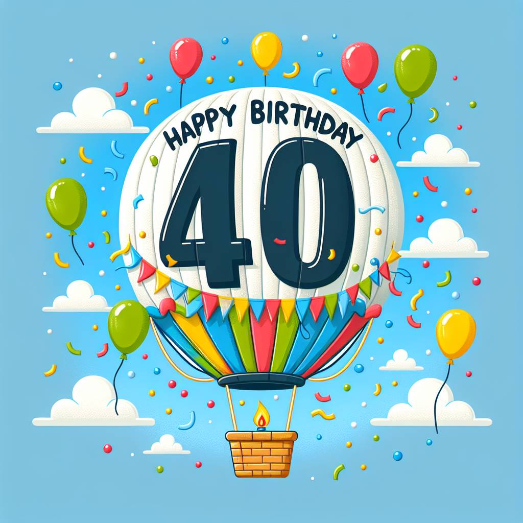 3) Birthday AI Generated Card - 40th   (fa5a2)