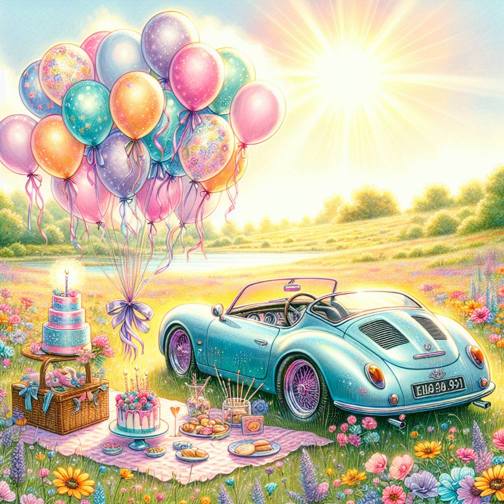 1) Birthday AI Generated Card - Lotus Elise car (8a082)