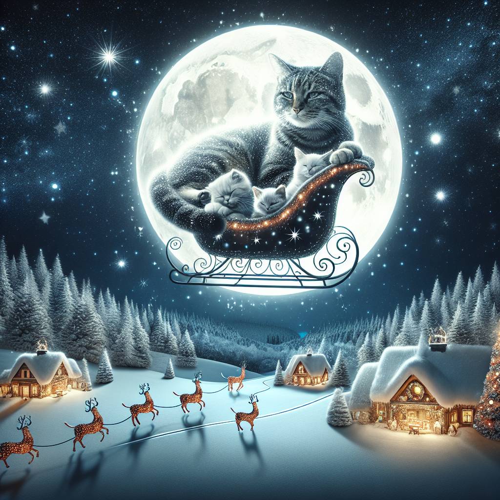 4) Christmas AI Generated Card - cats (6bc7a)