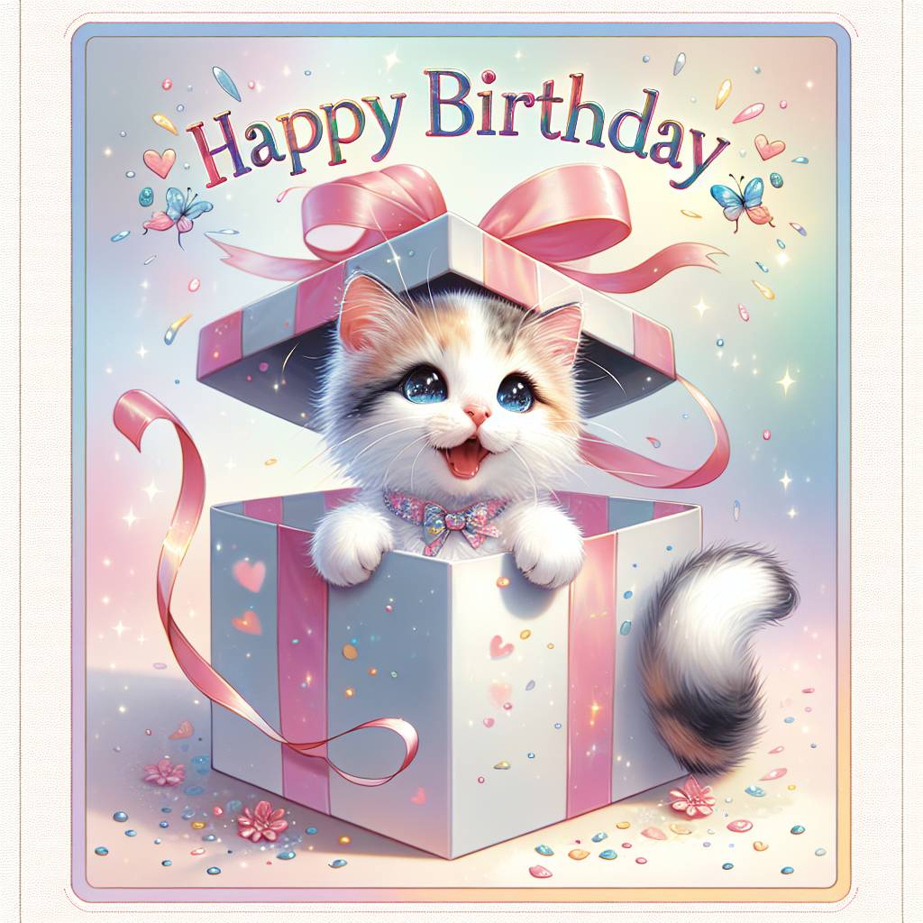 3) Birthday AI Generated Card - Japanese Bobtail Birthday Cards (d1aab)