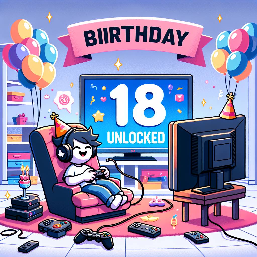 1) Birthday AI Generated Card - Sex, Gaming, and 18th (d56fa)