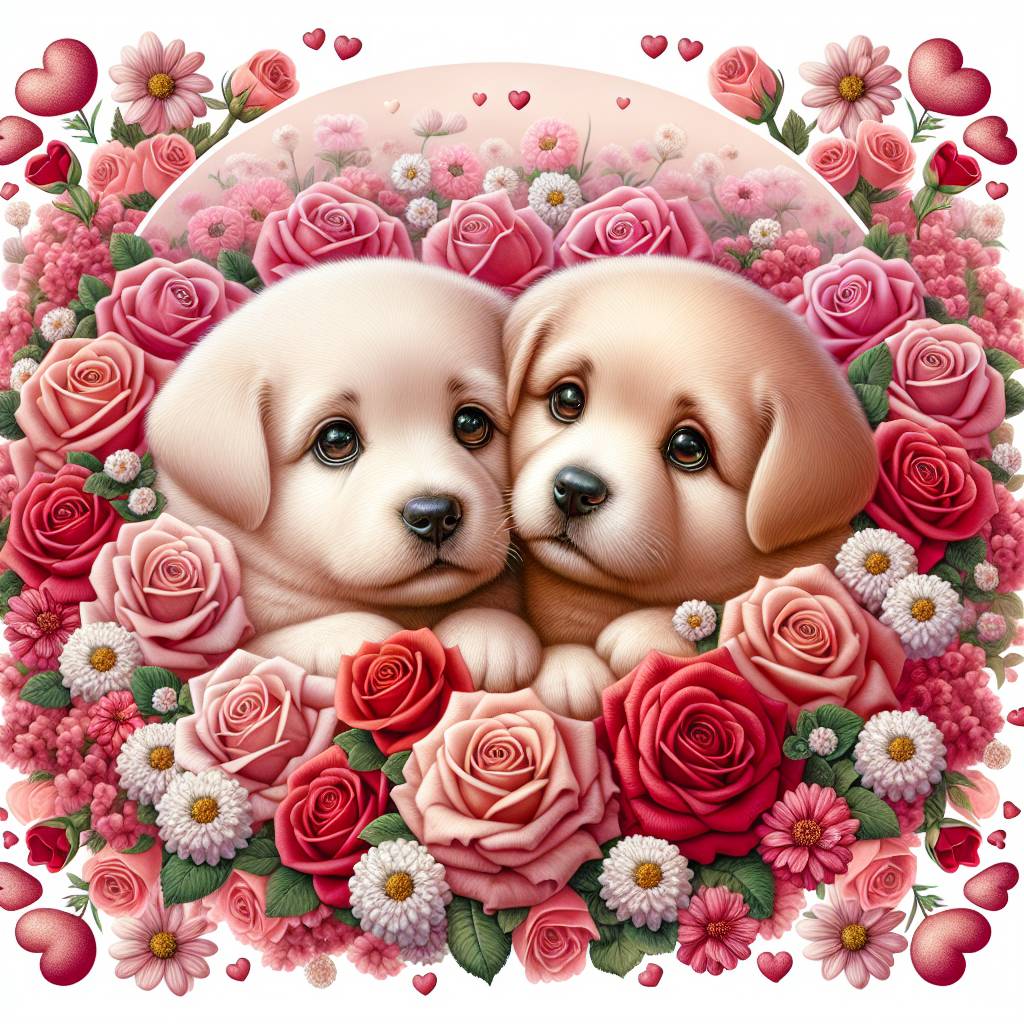 1) Valentines-day AI Generated Card - Flowers (19ba0)