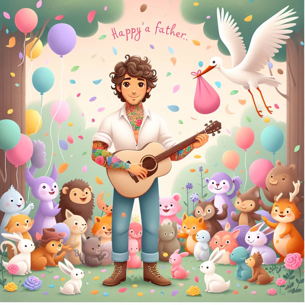 1) New-baby AI Generated Card - Harry styles singing "I'm having your baby" (82511)