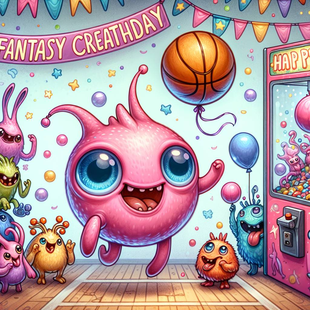 3) Birthday AI Generated Card - Pokemon, and Basketball (b2d13)