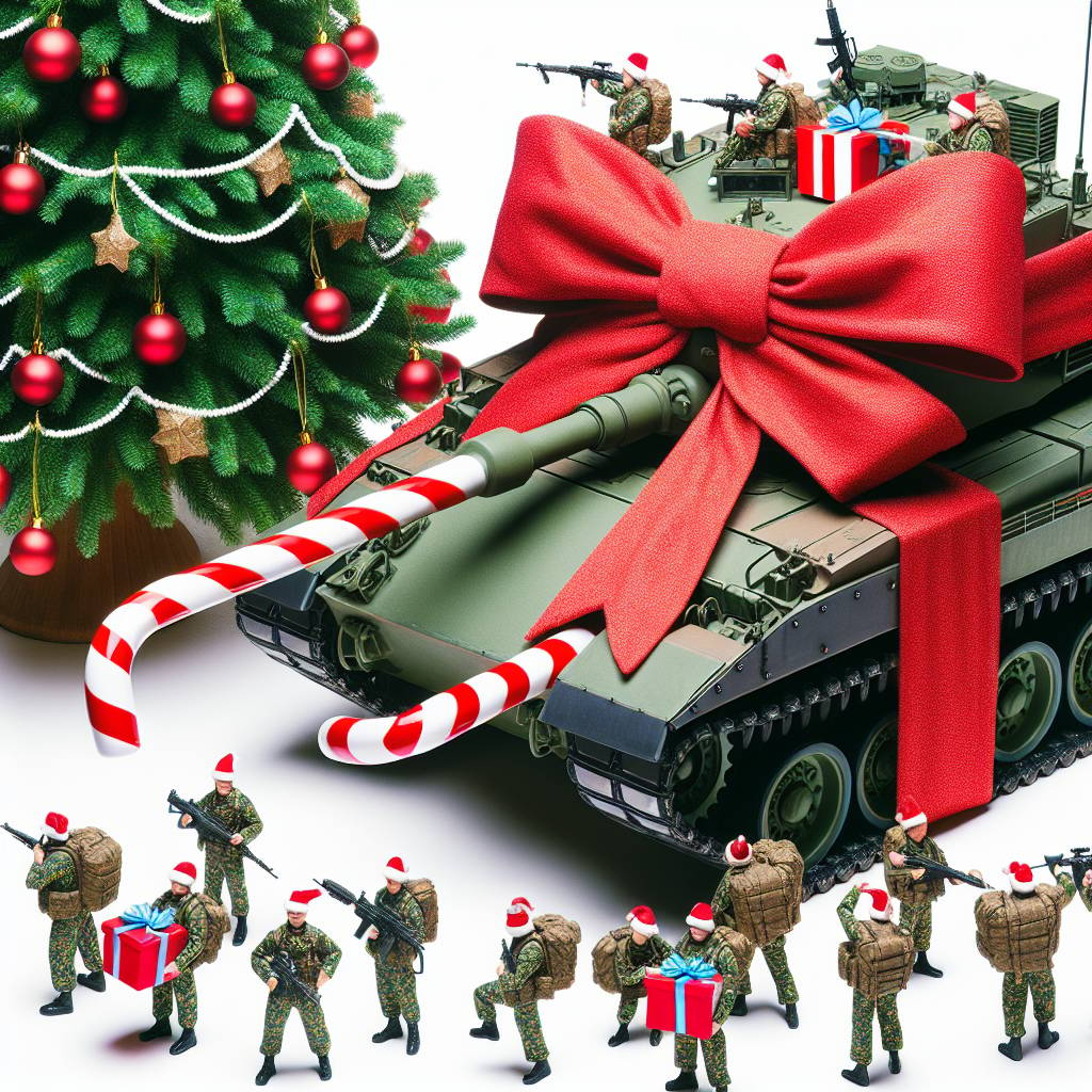 2) Christmas AI Generated Card - Army , and Christmas  (83f18)