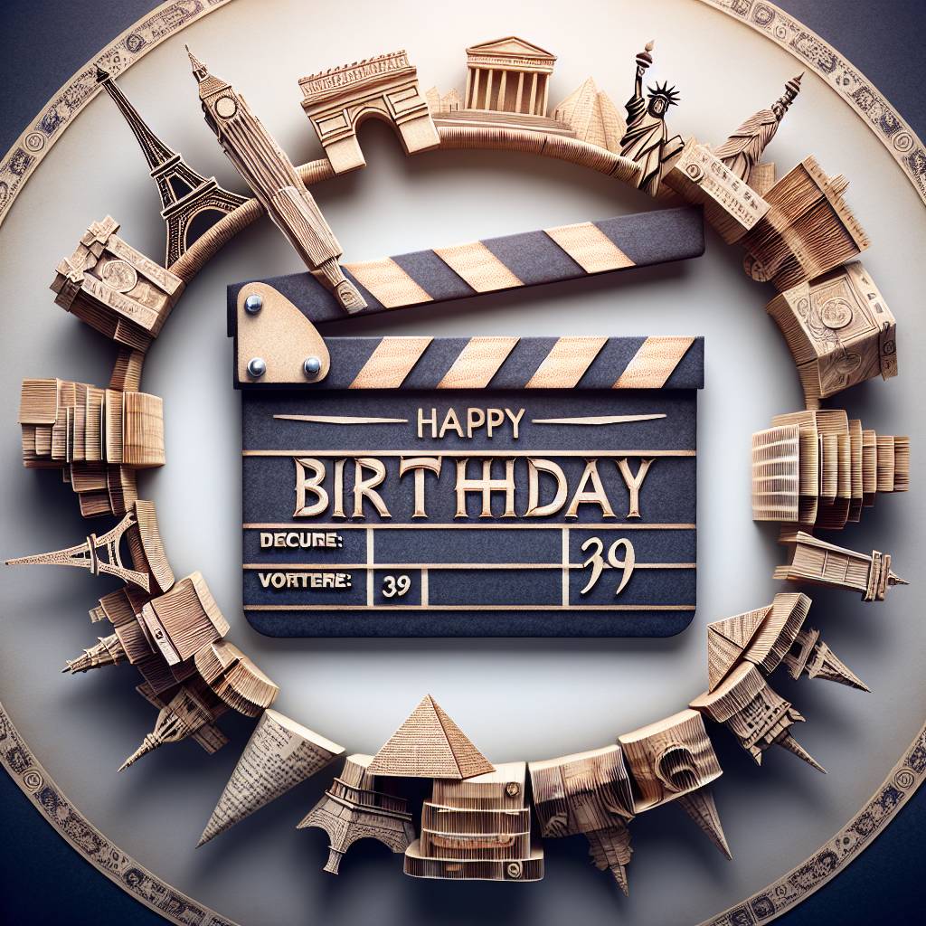 3) Birthday AI Generated Card - Movies, Books, and Travelling