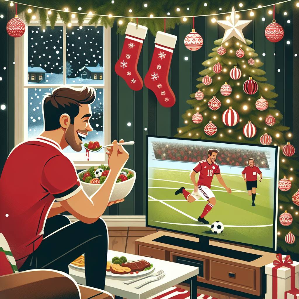 1) Christmas AI Generated Card - Soccer, Liverpool, and Eating (53b65)})