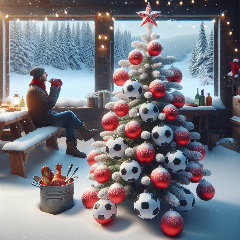 2) Christmas AI Generated Card - Soccer, Liverpool, and Eating (5877e)})